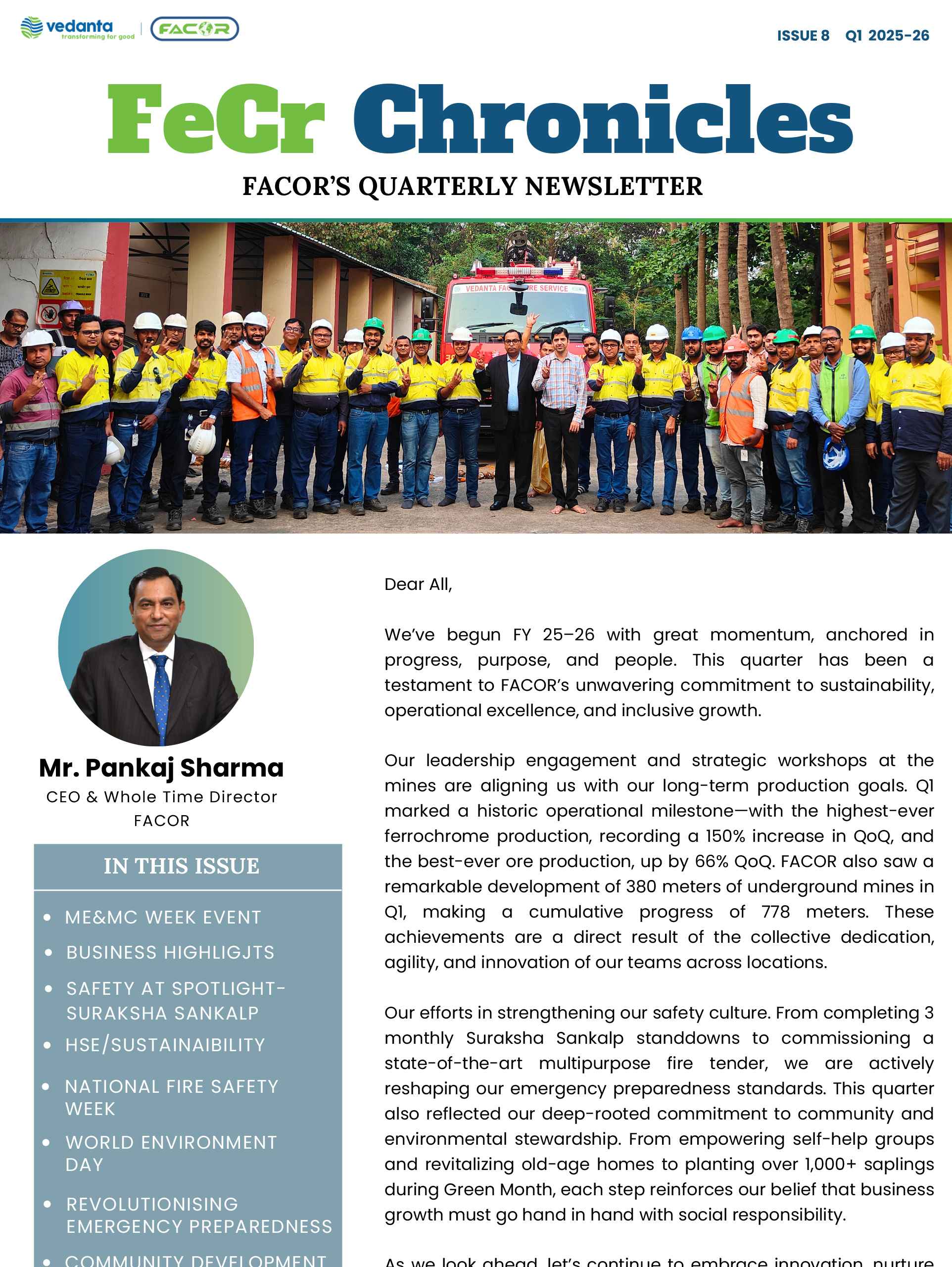 FeCr Chronicles- FACOR Quarterly Newsletter- Quarter 1 2025-26